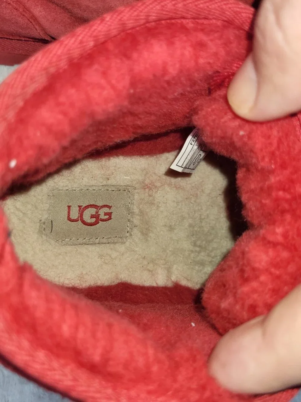 UGG NEUMEL Mid Top Casual Snow Boots Suede Red Fur Men's 11